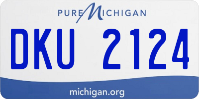 MI license plate DKU2124
