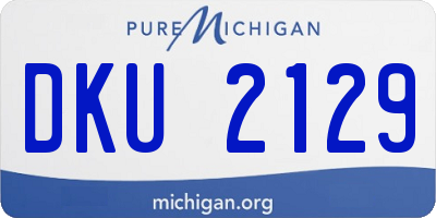 MI license plate DKU2129