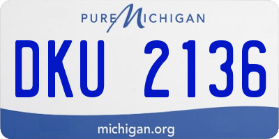 MI license plate DKU2136