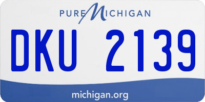 MI license plate DKU2139
