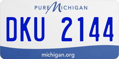 MI license plate DKU2144