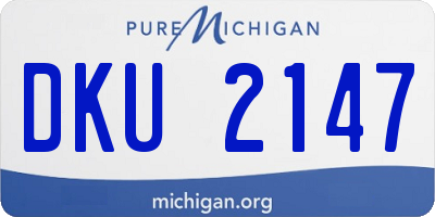 MI license plate DKU2147