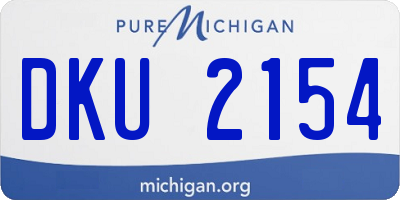 MI license plate DKU2154