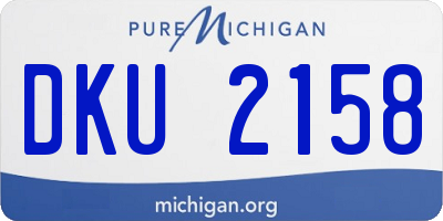 MI license plate DKU2158