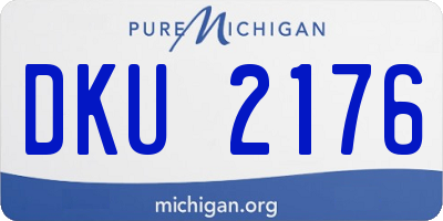 MI license plate DKU2176