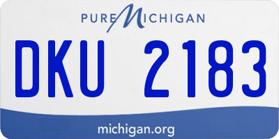 MI license plate DKU2183
