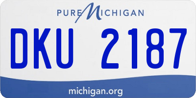 MI license plate DKU2187