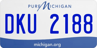 MI license plate DKU2188