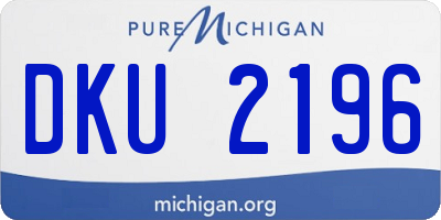 MI license plate DKU2196