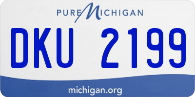 MI license plate DKU2199