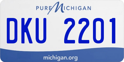 MI license plate DKU2201