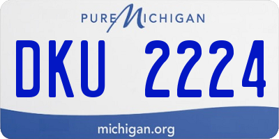 MI license plate DKU2224