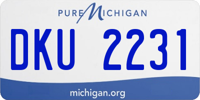 MI license plate DKU2231