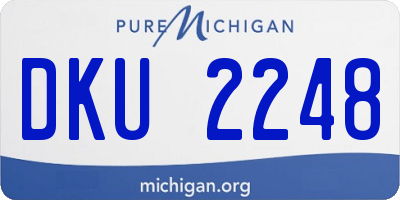 MI license plate DKU2248