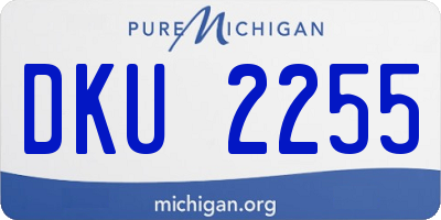 MI license plate DKU2255