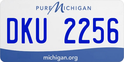 MI license plate DKU2256