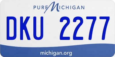 MI license plate DKU2277