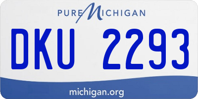 MI license plate DKU2293