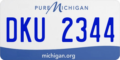 MI license plate DKU2344