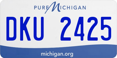MI license plate DKU2425