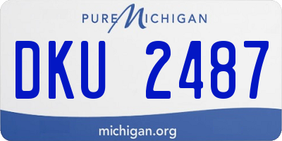 MI license plate DKU2487