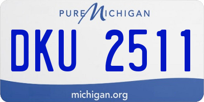 MI license plate DKU2511