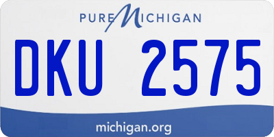 MI license plate DKU2575