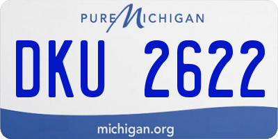 MI license plate DKU2622