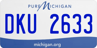 MI license plate DKU2633