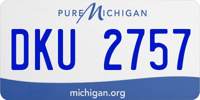 MI license plate DKU2757
