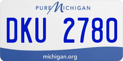MI license plate DKU2780