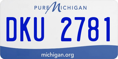 MI license plate DKU2781