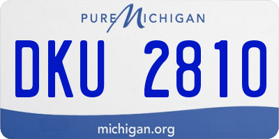 MI license plate DKU2810