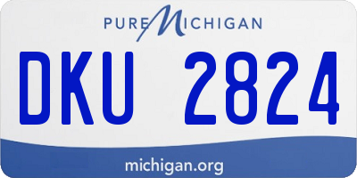 MI license plate DKU2824