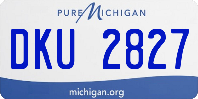 MI license plate DKU2827