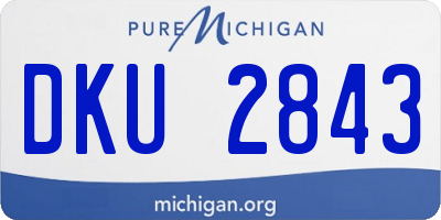 MI license plate DKU2843