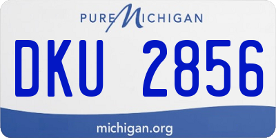 MI license plate DKU2856