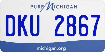 MI license plate DKU2867