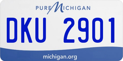 MI license plate DKU2901