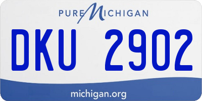 MI license plate DKU2902