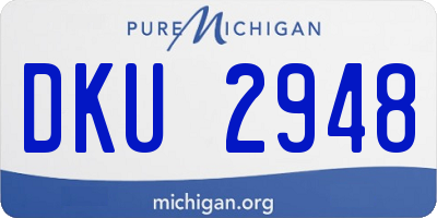 MI license plate DKU2948