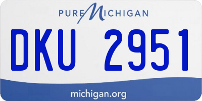 MI license plate DKU2951