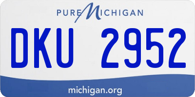MI license plate DKU2952