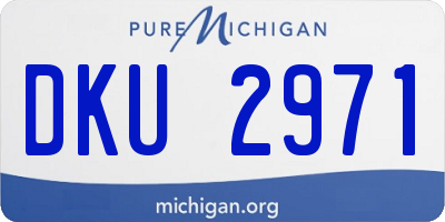 MI license plate DKU2971
