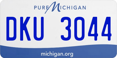 MI license plate DKU3044