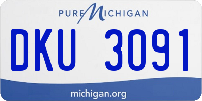 MI license plate DKU3091