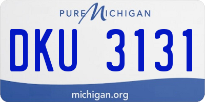 MI license plate DKU3131