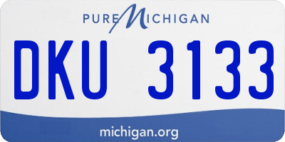MI license plate DKU3133