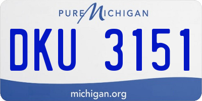 MI license plate DKU3151
