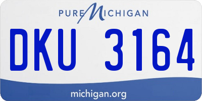 MI license plate DKU3164